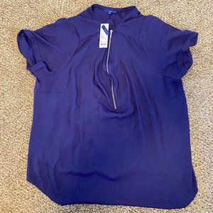 NWT Apt. 9 Flowy Purple Tunic with Zipper Embellishment